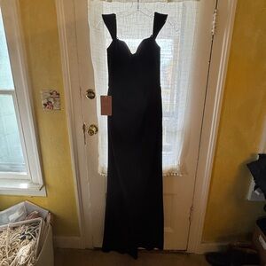 BHLDN NEW Black Off The Shoulder Dress Sz 4